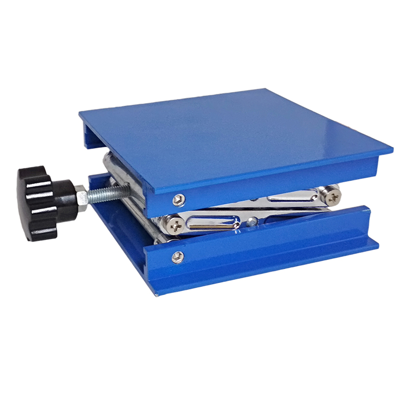 4X4'' Aluminum Manual Lab Jack lift Optical Sliding stage blue Lifting platform Manual Vertical Translation Stage