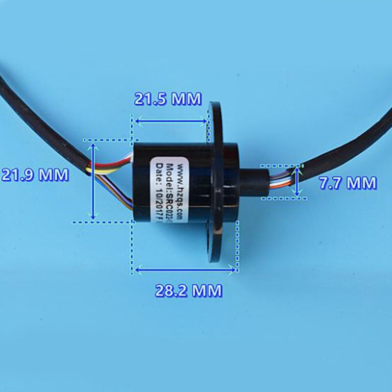 2pcs/lots Fishing roller slip ring conductive ring Small rotating conductive slip ring 2A 12 way