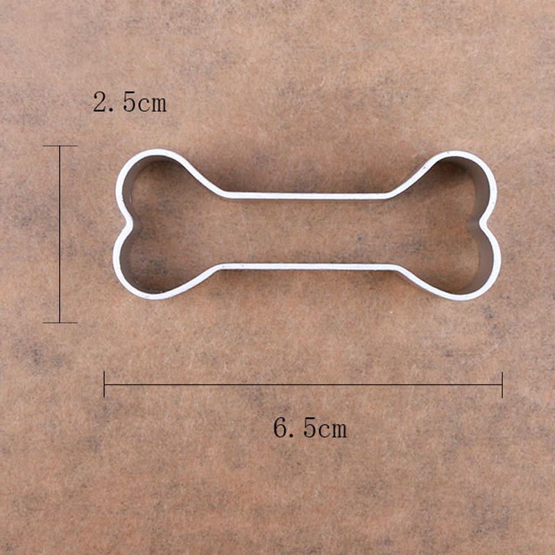 Forma de osso de cachorro de alta qualidade de alta qualidade em metal molde de liga de metal bolo assadeira cortadores de biscoito molde de biscoito fondant