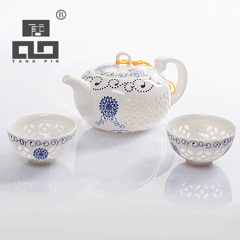 TANGPIN blauw-wit prachtige keramische theepot waterkokers thee cup porselein chinese kung fu thee set drinkware