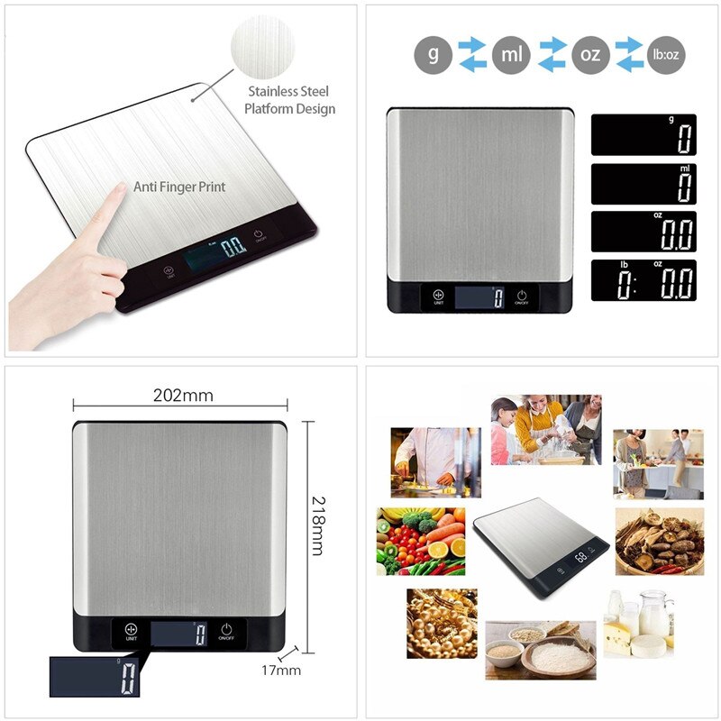 Smart Kitchen Scale Detection Food Composition Bluetooth Nutrition Scales Digital kitchen Electronic Weight Scale Connect App