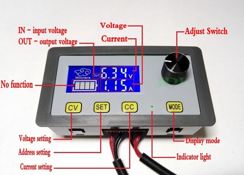 5A DC-DC Step Down Power Supply Buck Ajustável Módulo Display LCD 6 V-32 V para 0 V-32 V NC