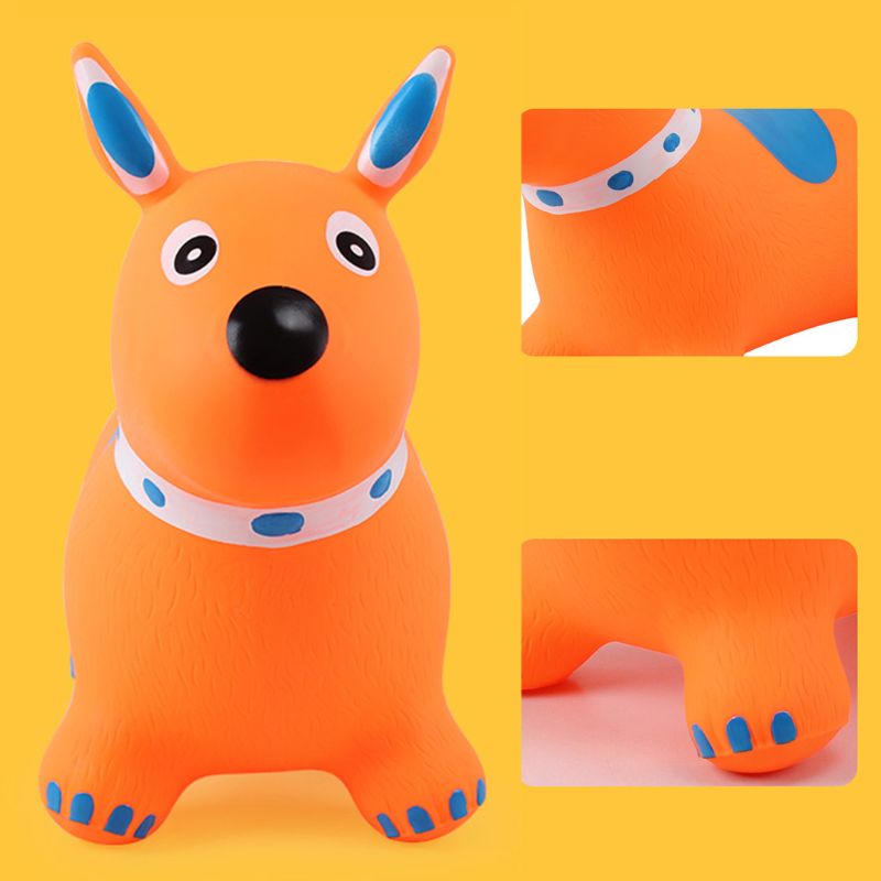 Aufblasbare Springen Welpen Inpany Bouncy Hund Trichter Springenden Tier Spielzeug für Kinder 72XC