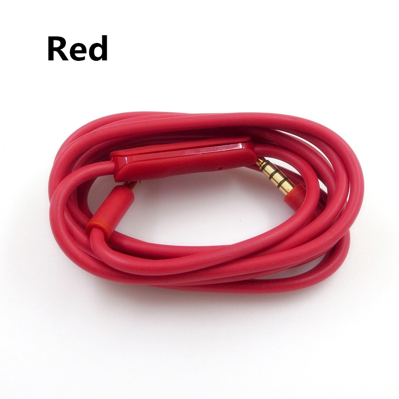 Vervanging Audio Kabel Cord Wire Met In-Line Microfoon En Controle Voor Beats By Dr Dre Solo Studio Pro detox Hoofdtelefoon 2.15