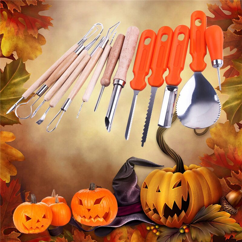 Outils professionnels de sculpture citrouille, noël Halloween décoration légère citrouille couteau de cuisine, bricolage, ensemble d'outils de sculpture