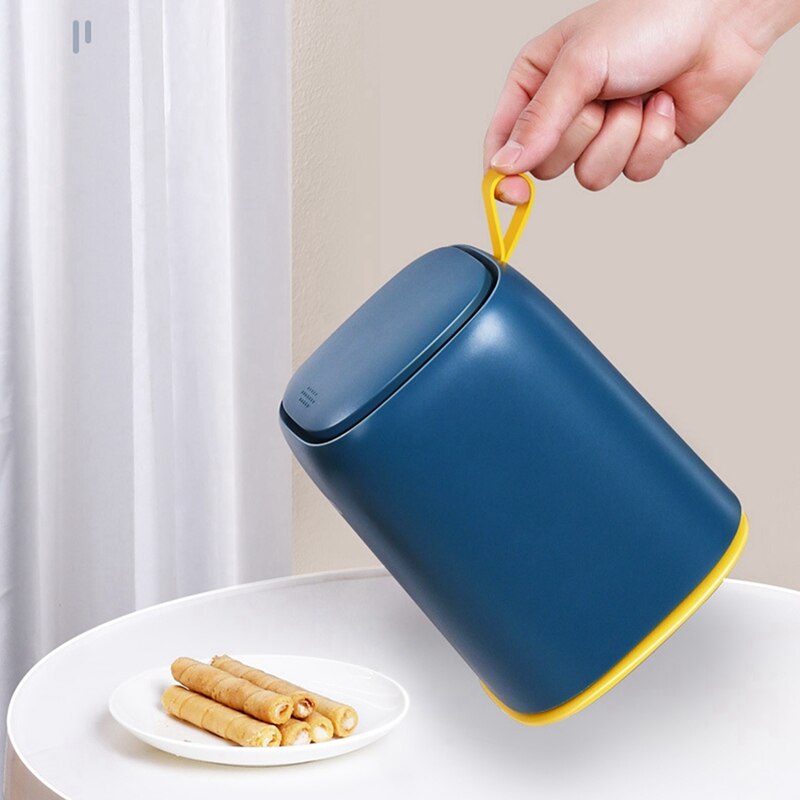 Mini Small Waste Bin Desktop Garbage Trash Can Plastic Home Office Table Dustbin Basket Sundries Barrel Box