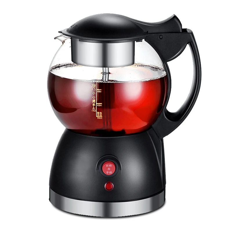 0.8L Household black tea maker automatic steam black teapot glass multifunctional electric kettle health pot boiling teapot: Default Title