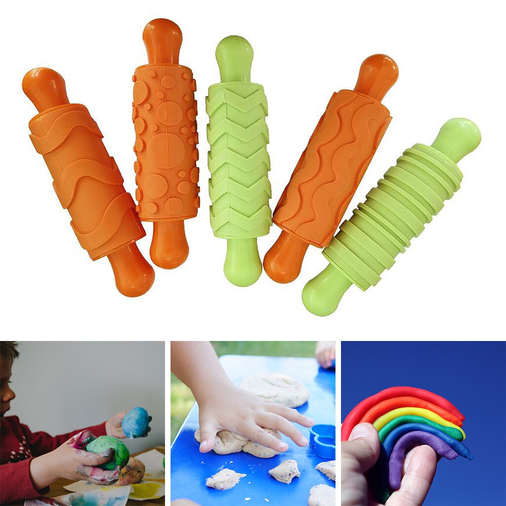 Stücke Gummi Kunst Tonne Teig Tonne bilden Rolle DIY Handgemachte Handwerk s Spielen Werkzeug rollen Modellierung Pädagogisches Spielzeug