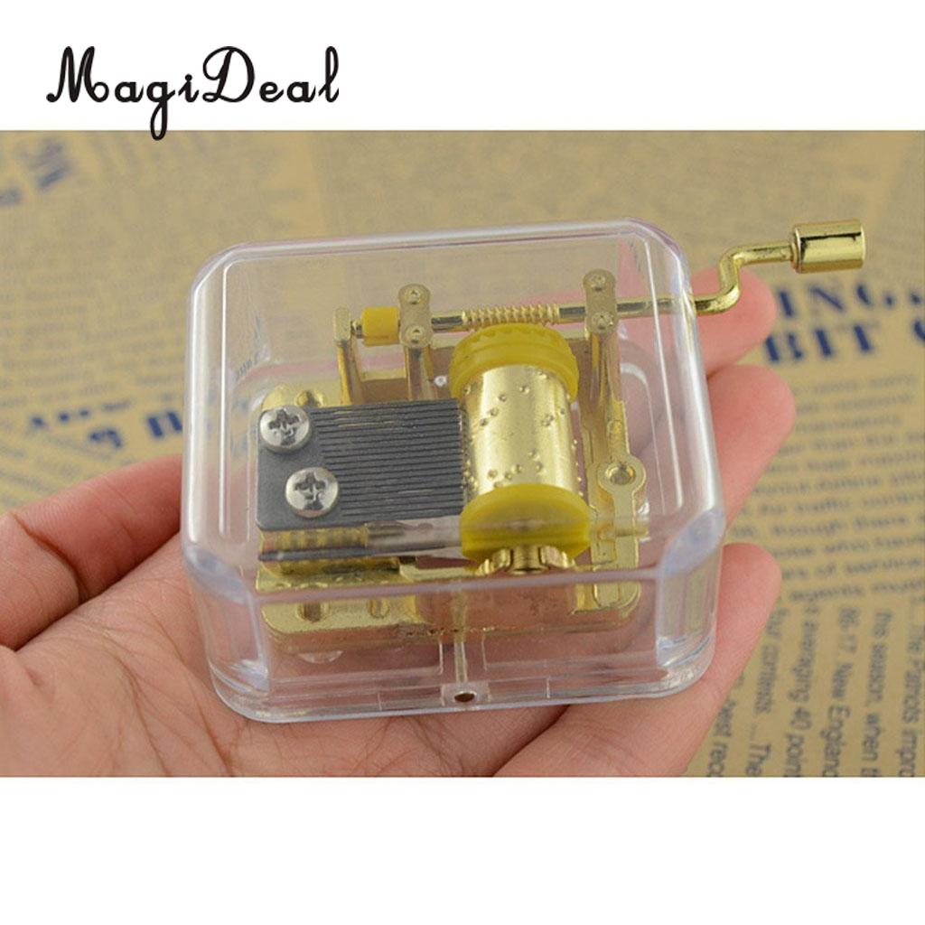 MagiDeal Hand Crank Music Box Musical Boxes Home Decoration Accessories