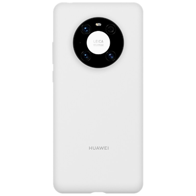 Oficial original huawei companheiro 40/companheiro 40 pro silicone caso capa traseira macia com fibra dentro capa escudo para mate40/mate40 pro