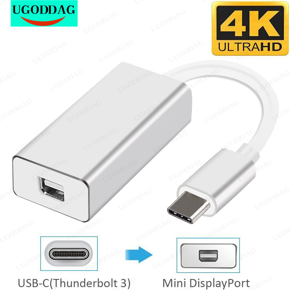 4k usb-c til mini  dp 60hz usb 3.1 c til mini displayport-adapter Lyn 3 til mini dp-konverter til macbook pro: Oransje