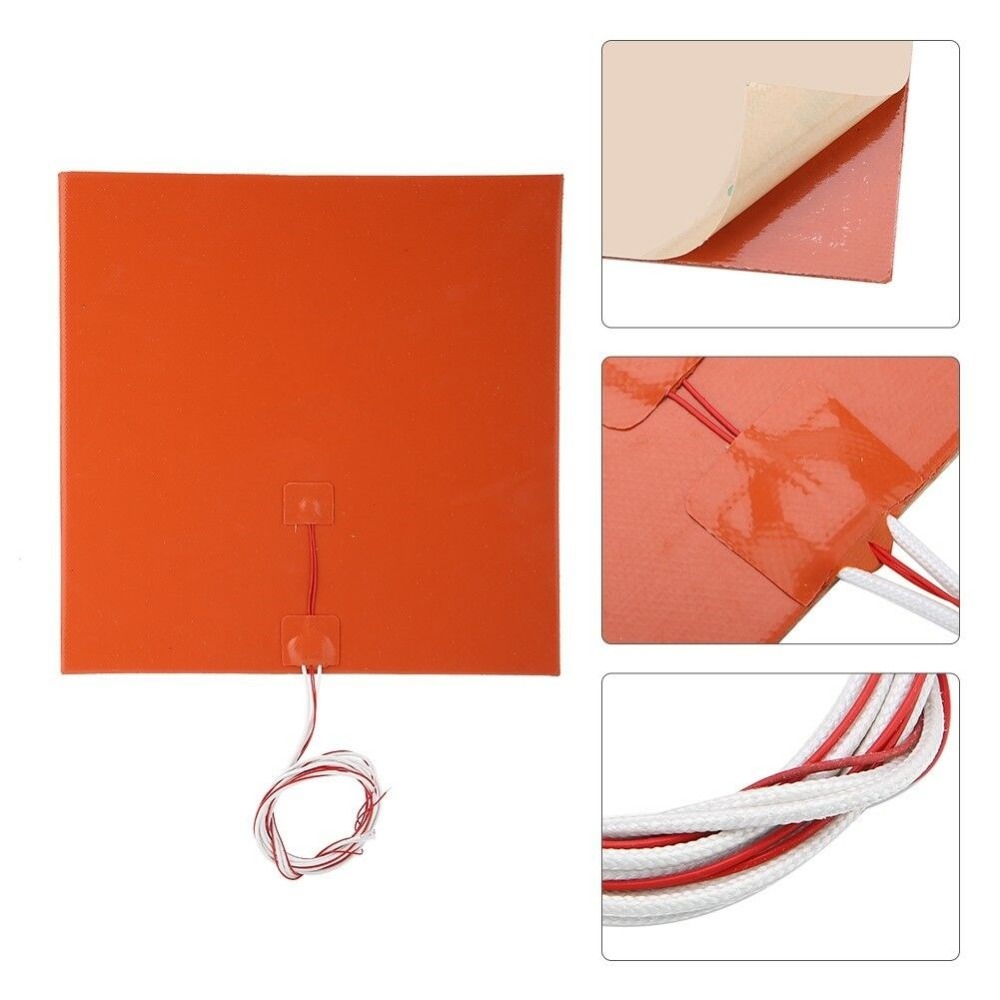 400 x 400mm Heated Bed Heater Pad Silicone Heating Mat For 3D Printer