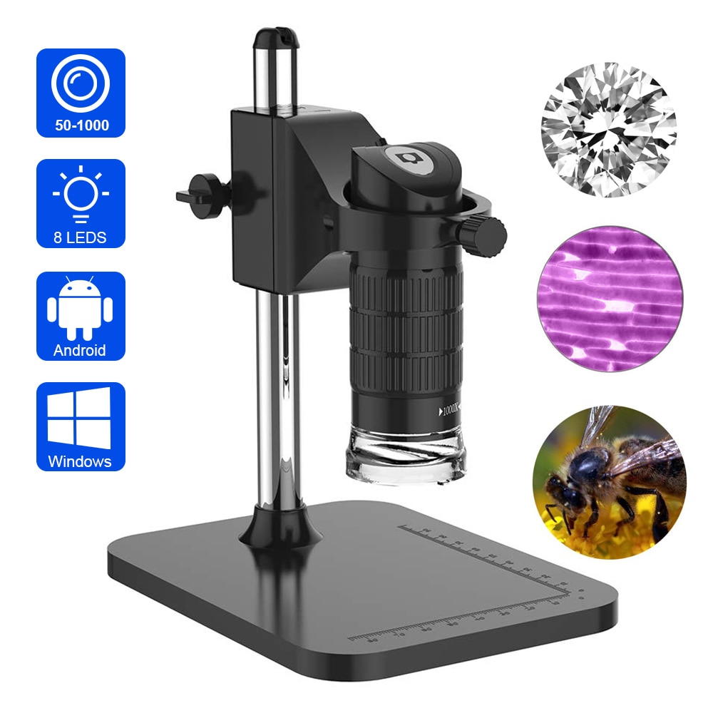 Usb Digitale Microscoop Vergroting Camera Voor Telefoon Handheld Microscoop Camera Met 1000x Zoom Ingebouwde 8 Led Verlichting