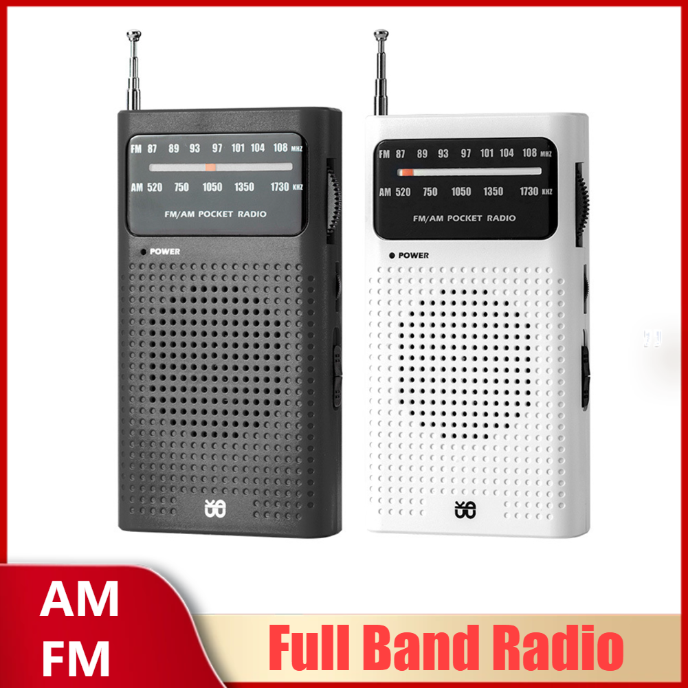 Op voorraad: noodradio voor buiten, werkt op batterijen, kleine draagbare radio, full-band am/fm-radio, mini-zakradio, overlevingsradio.