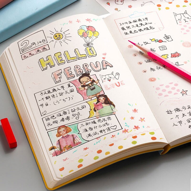 A5 Plain Journal 144 Sheets 100g Soft Cover Blank Notebook