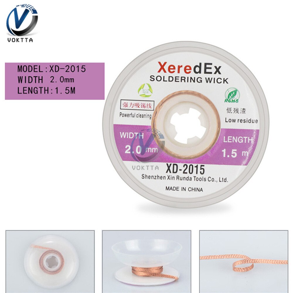 Alambre de soldadura de estaño, 1,5 M, 1,5mm, 2mm, 2,5mm, 3mm, 3,5mm, plomo, colofonia, núcleo de flujo, quita soldadura, herramienta de reparación de cables