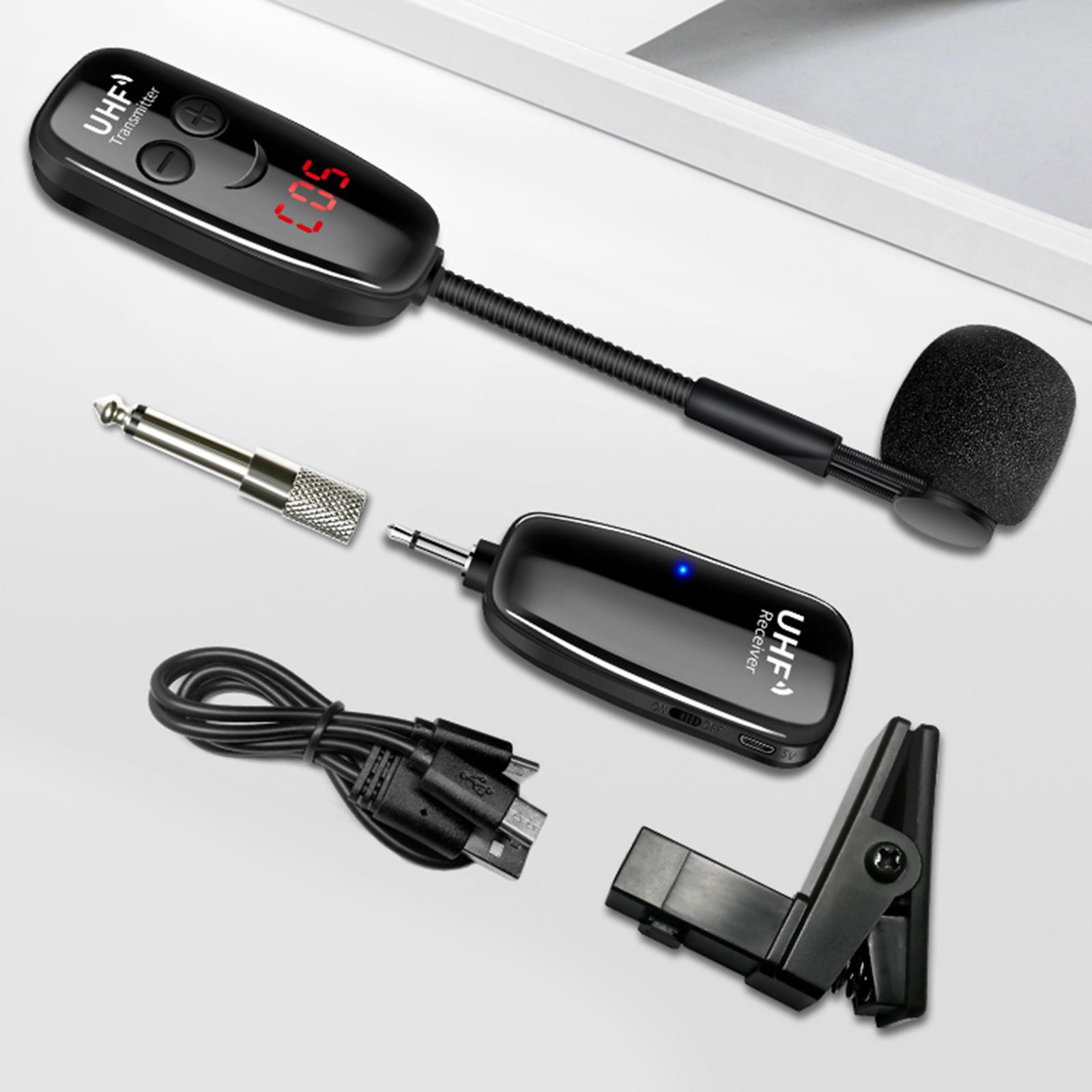 Uhf Draadloze Instrumenten Saxofoon Microfoon Draadloze Ontvanger Zender 50M Bereik Plug En Spelen Geweldig Voor Speaker Muzikale