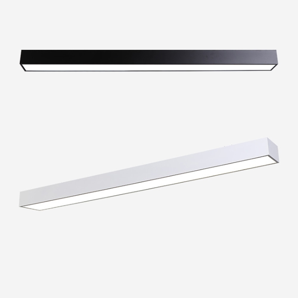 LED Long Bar Modern Simple Commercial Lighting Ceiling Lamp Office Rectangular Suspender Lamps Square Fluorescent Lamp Suspender