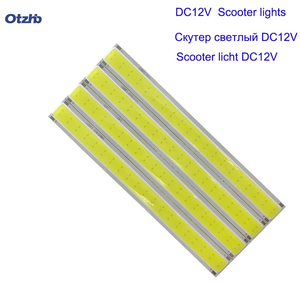 DC12V Scooter licht 5W led cob strip licht rood groen warm wit, koel wit emitting diode lamp cob kleuren voor auto lamp licht