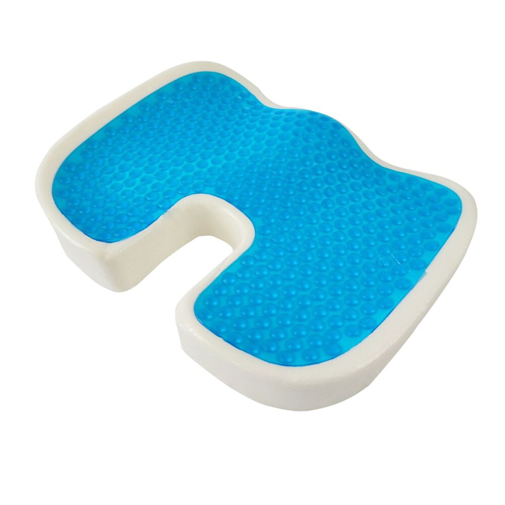 Coussin de siège Anti-hémorroïdes, confortable, orthopédique, en mousse, coussin de siège pour voiture, bureau, Yoga: Bleu