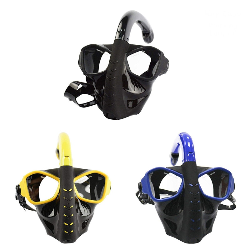 Full Face Diving Mask Swimming Anti-fog Snorkel Mask Full Face Scuba Dry Diving Goggles for Snorkeling, Swimming and Scuba Divin