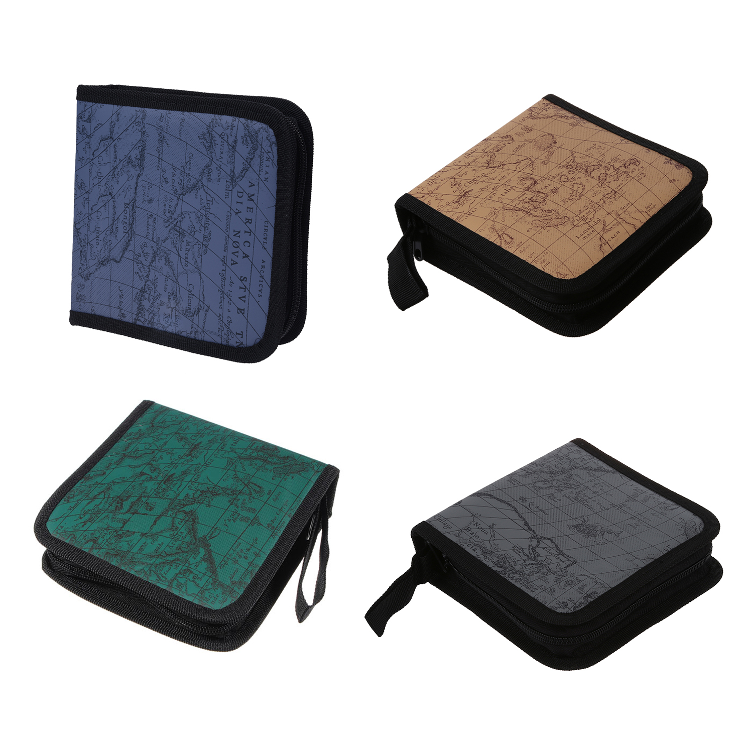 40 Disc Map CD DVD Storage Holder Sleeve Case Box Wallet Bag Album Zipper