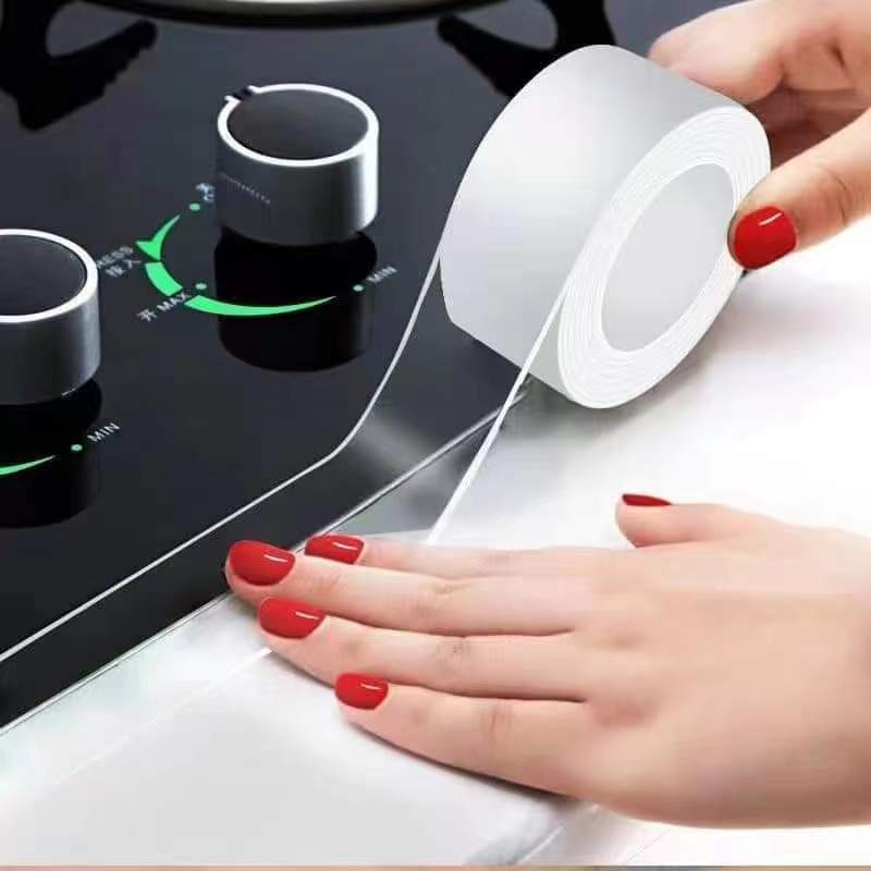 Nastro impermeabile da cucina Anti-muffa Trasparente Nessuna traccia Acrilico Lavello da cucina Bagno Welt Forte nastro autoadesivo 1 PZ