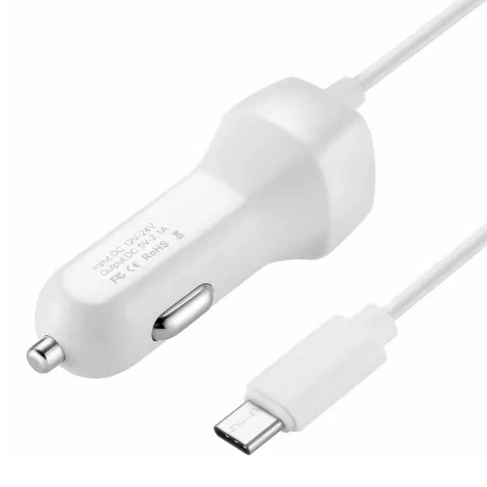 3.1a/15w micro-usb-typ-c-autoladegerät-adapter mit spiralkabel und usb-a-anschluss für samsung-, huawei-, xiaomi-, iphone- und ipad-ladegeräte