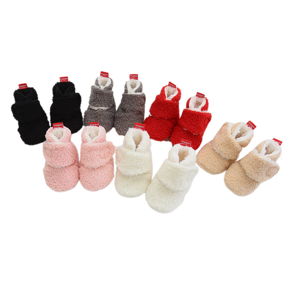 0-18m baby mysiga fleece tossor unisex spädbarn tofflor spjälsäng skor halkfri botten pojkar flickor