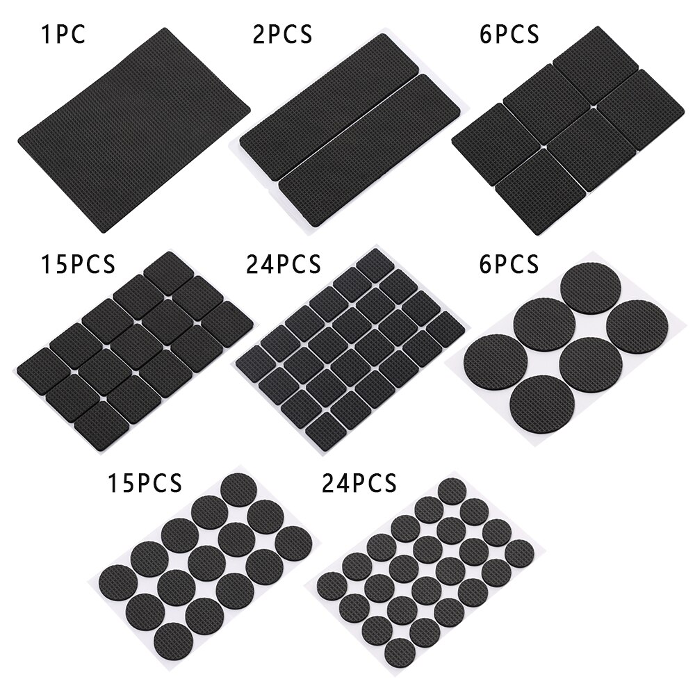 Parachoques suave para silla, accesorios de mesa, Protector de suelo autoadhesivo, alfombrilla antideslizante, almohadillas para patas de muebles, 1/2/6/15/24 Uds.