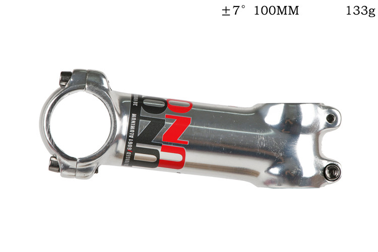 Zilver Uno Mountainbike Mtb Ultralichte Racefiets Stuurpen 7 /35 /17 ° Graden Van de Negatieve Hoek Stem Kraan: 7 degree  100mm