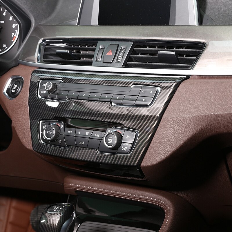 Carbon Fiber Stijl Auto Interieur Center Console Cd Panel Trim Voor X1 F48 Auto Accessoires