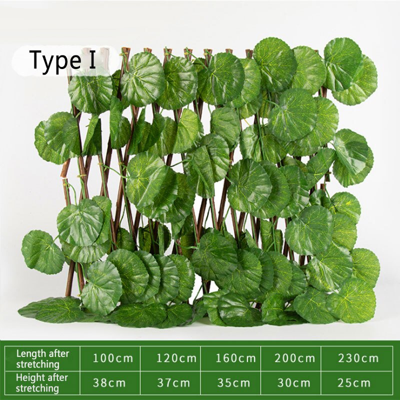 Retractable Fence Artificial Leaf Garden Buildings Expandable Faux Ivy Privacy Fence Rellis Decor Privacy Climbing Frame Decor: 09