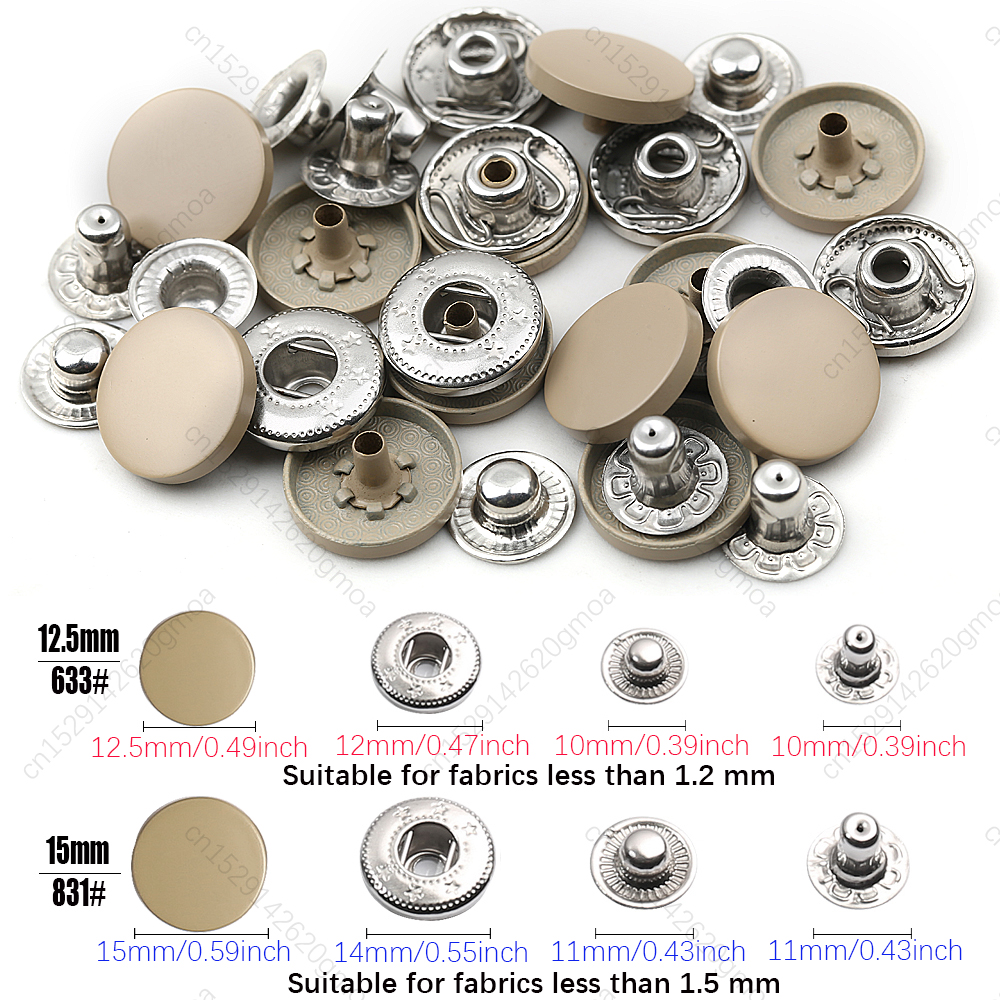 Juego de sujetadores a presión de cuero, botones redondos de Metal de 12,5/15mm, sin costura, botón de Color para ropa, chaquetas, ropa vaquera, 20 juegos, novedad: 4 # / Láser brillante