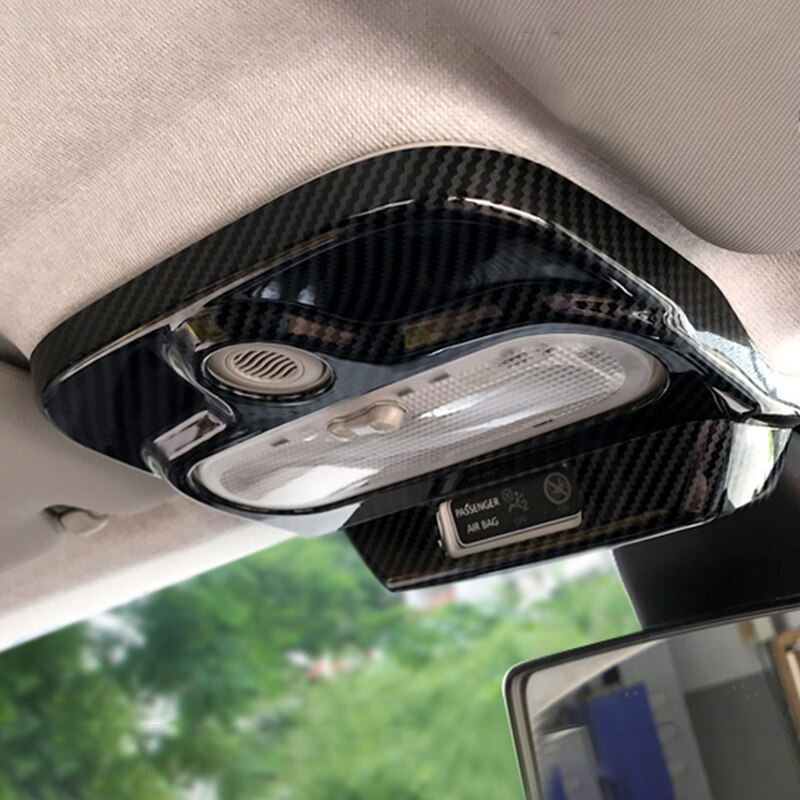Car Decoration Styling Accessories For Smart 453 Fortwo Carbon Fiber Car Roof Reading Light Lamp Sticker Cover