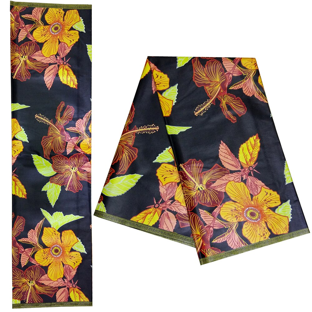 100% Cotton African Fabric Nigerian Ankara Real Veritable Wax Flowers Pattern Print Fabric For Dress