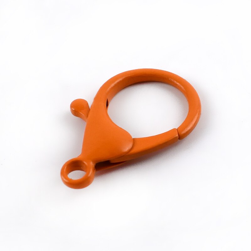20/40 stuks 35mm kreeftengespen kleurrijke sleutelhanger veerhaak hondenhalsband gespen sleutelhanger handtas hanger decoratie  bf281: 35mm-20 stuks / Oranje