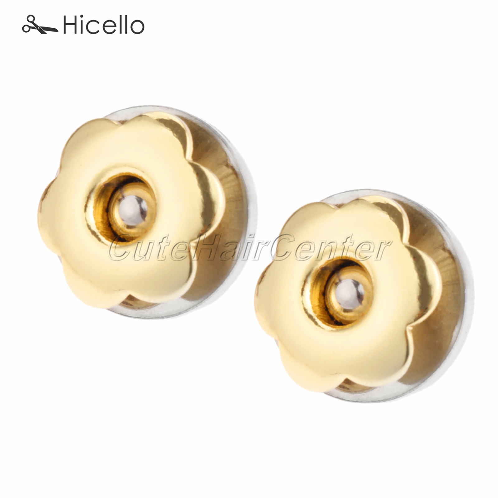 5 Sets Metalen Magnetische Snaps 17Mm Bloemvorm Pruim Gespen Knoppen Druk Decoratie Voor Naaien Kleding Bag Portemonnees Tool hicello: Goud