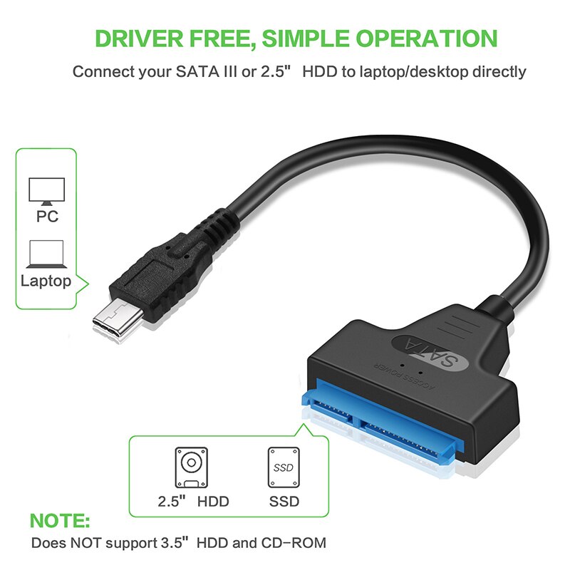 Universal SATA to USB 3.1 Easy Drive Line Desktop Hard Drive Line Connectors Adapter Notebook Hard Drive Read Data High Speed