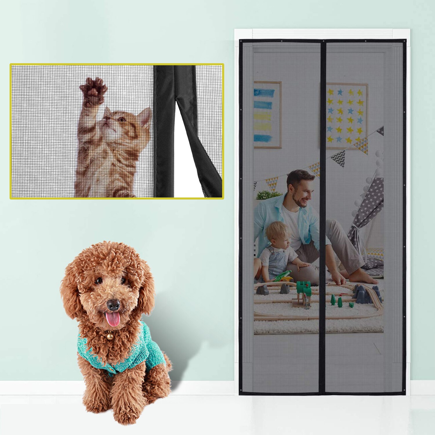 Indoor Insect Fly Screen Gordijn Mesh Bug Klamboe Deur Venster Anti Klamboe Voor Keuken Raam Deur