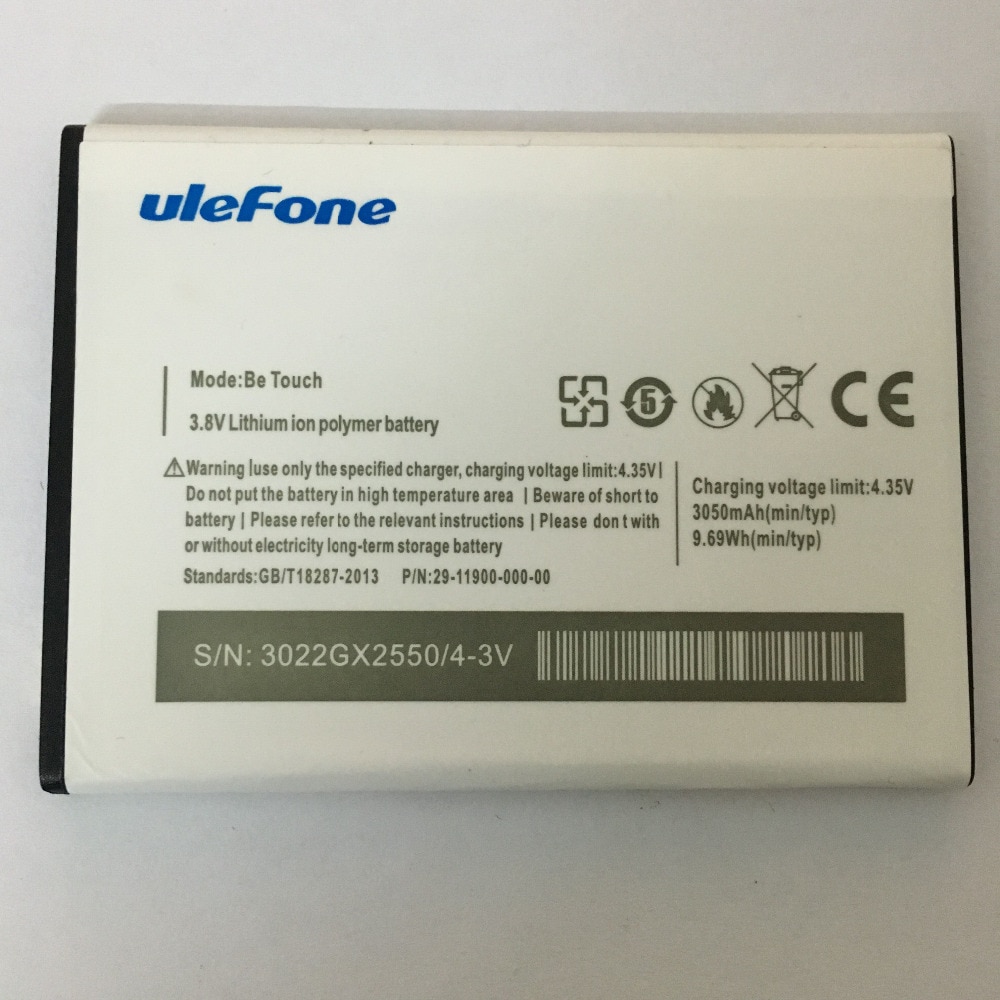 Replacement Battery 3050mAh for Ulefone Be Touch 2 / 3 - Original VBNM