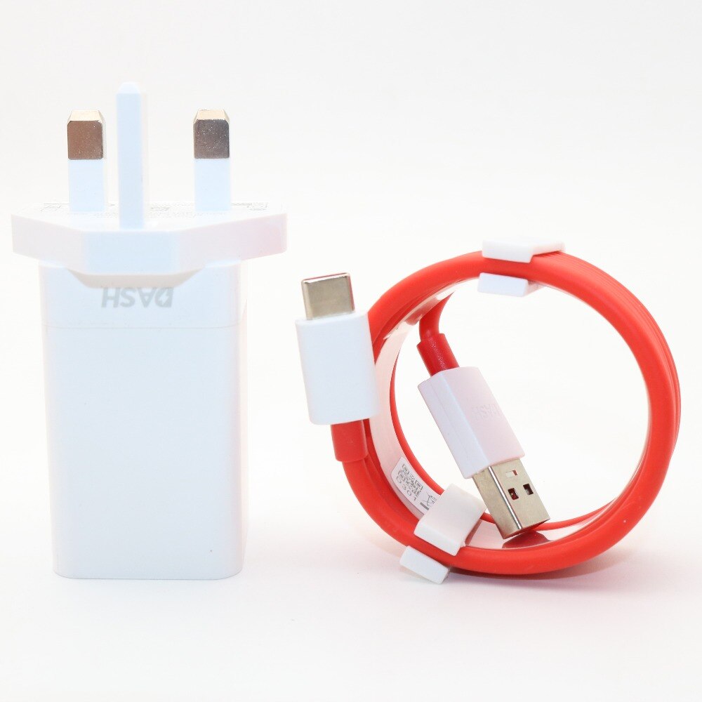Originele Oneplus 6T Dash Oplader Een Plus 6 5T 5 3T 3 Smartphone 5V/4A snel Opladen Usb Muur Power Adapter, 1M/2M Dash Kabel: UK charger X cable