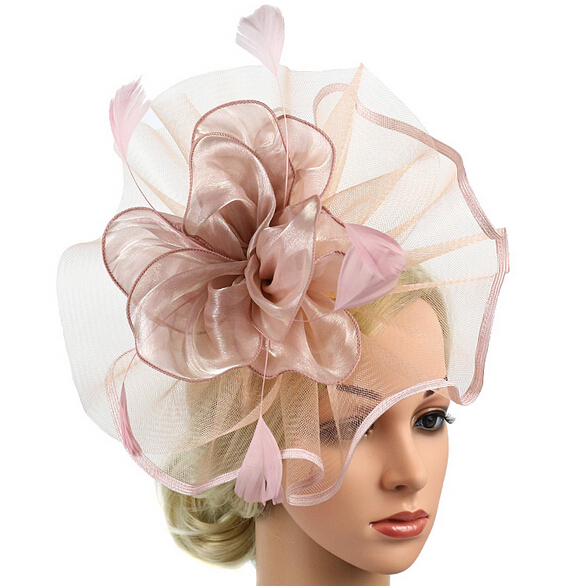 Womens Sinamay Fascinator Cocktail Party Hat Wedding Church Kentucky Derby Dress