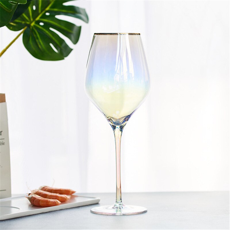 Regnbue bæger farverige krystal champagneglas farvede vinglas ionbelagte glas festglas en række forskellige stilarter
