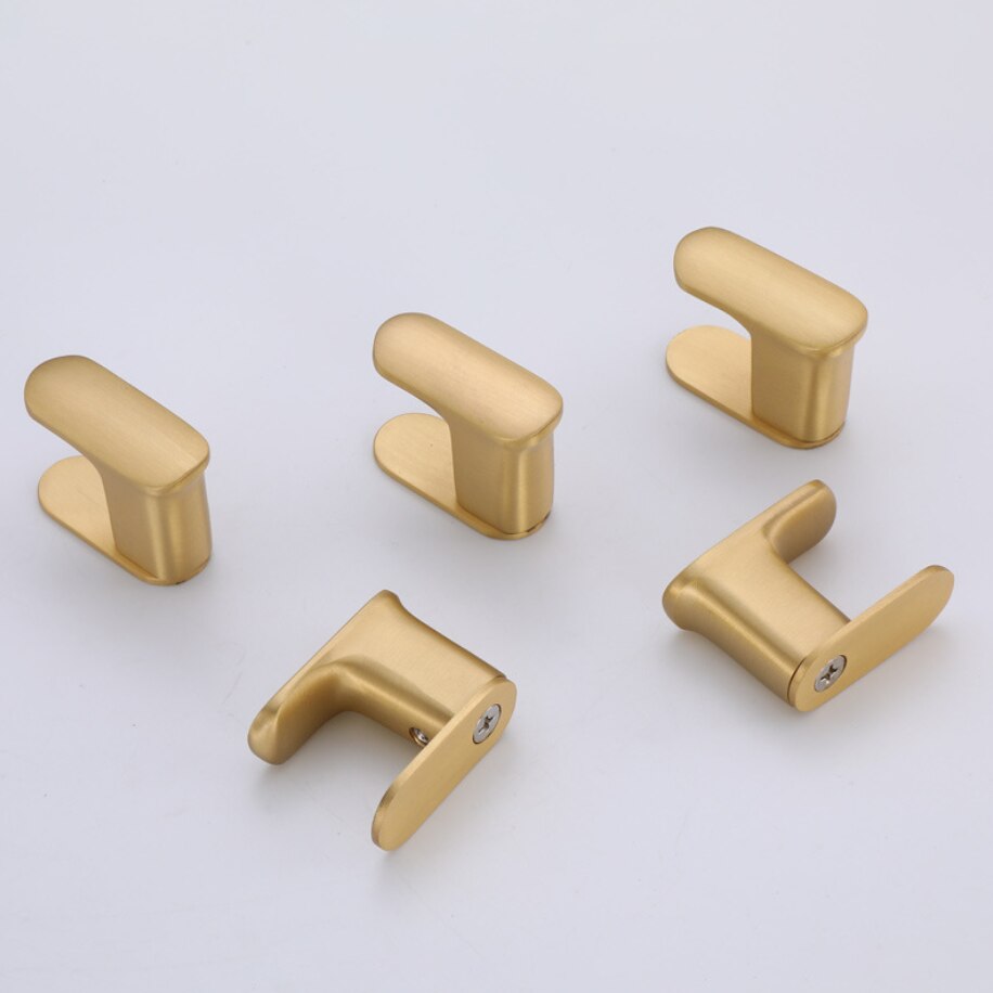 Geborsteld Goud Jas Haak Badkamer Muur Haak Deur Terug Haak Enkele Jas Haak Wc Handdoek Haak Messing Materiaal