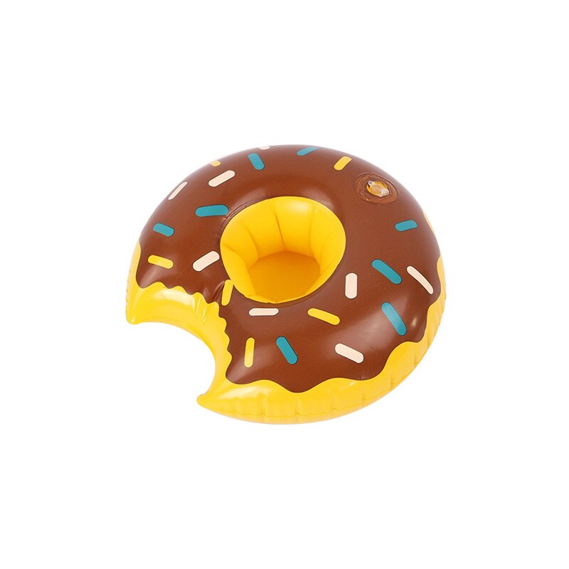 Verano cubo nube Arco Iris portavasos inflable piscina flotador cerveza beber enfriador Mesa Bar bandeja playa natación anillo: Donut B Cup Holder