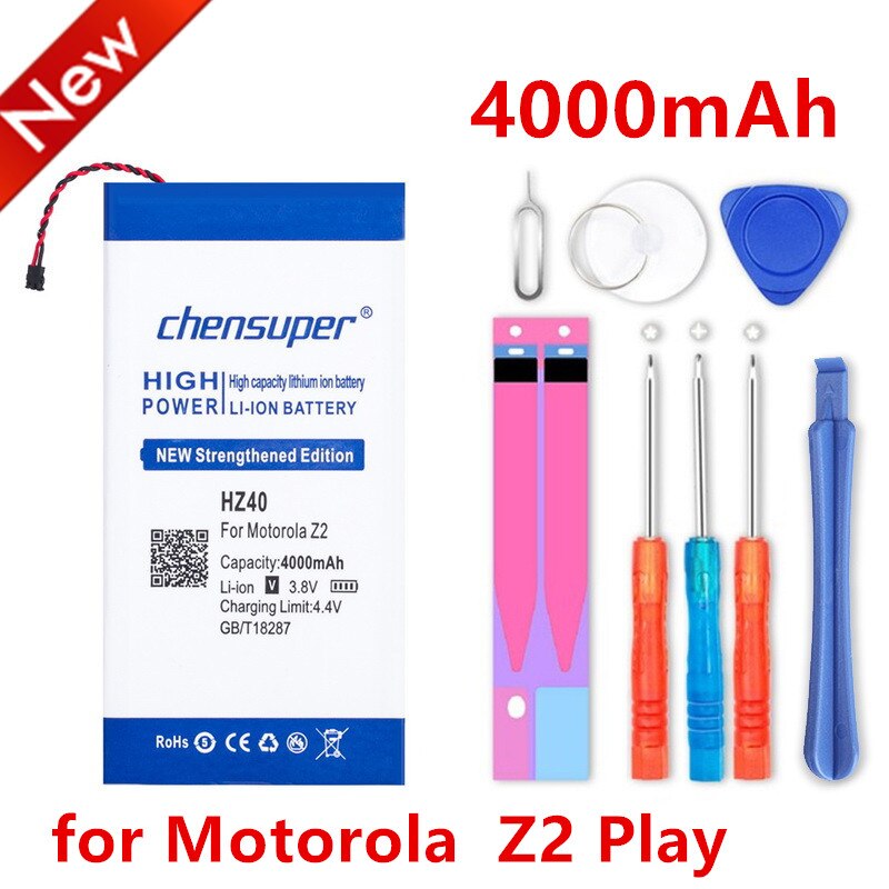 Chensuper Neueste 4000mAh Batterie für Motorola HZ40 MOTO Z2 Spielen XT1710-08 XT1710-06 XT1710-09 XT1710-11 XT1710