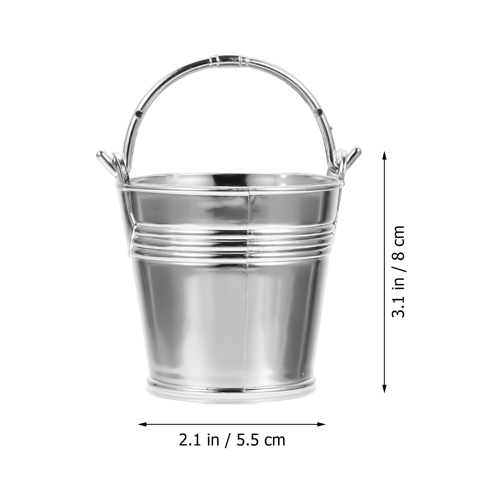 10Pcs Snack Cookie Bucket Handheld Food Storage Bucket Restaurant Silver