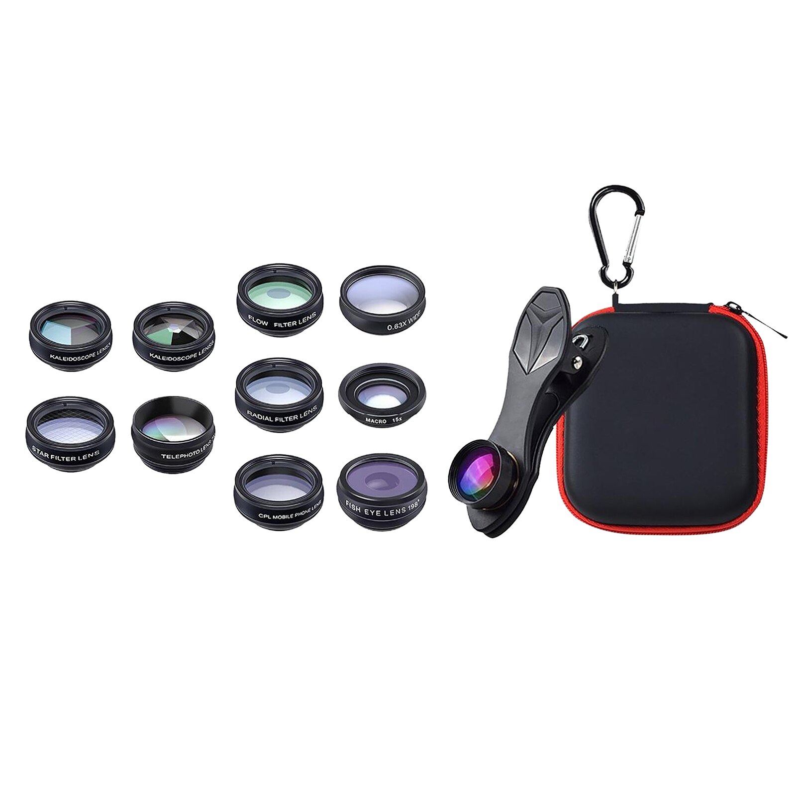10 In 1 Telefoon Camera Lens Kit Groothoek Cpl Flow Voor De Meeste Telefoon