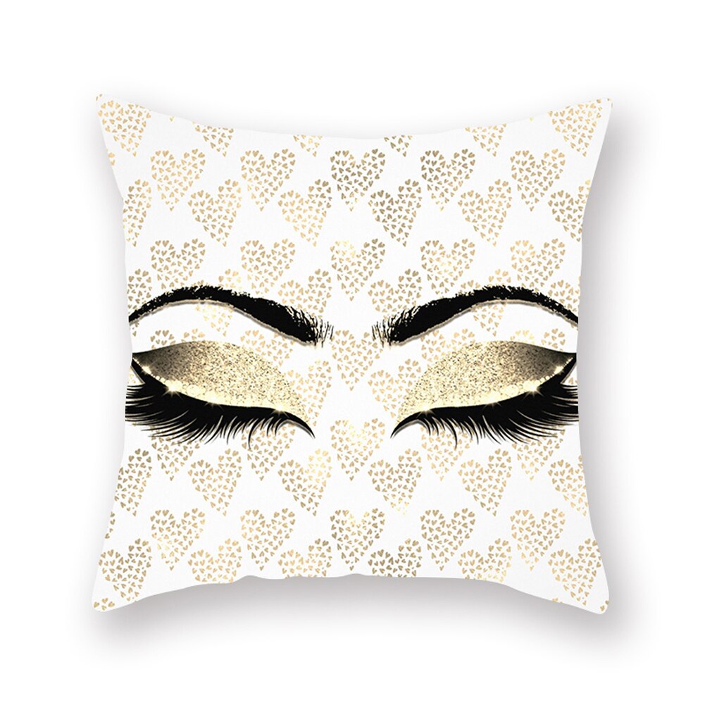 Funda de cojín suave para pestañas, funda de almohada con brillos de lentejuelas, innovador, 45x45cm: 5